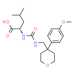 ChemSpider 2D Image | N-({[4-(4-Methoxyphenyl)tetrahydro-2H-pyran-4-yl]methyl}carbamoyl)-L-leucine | C20H30N2O5