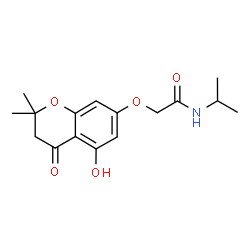 ChemSpider 2D Image | 2-[(5-Hydroxy-2,2-dimethyl-4-oxo-3,4-dihydro-2H-chromen-7-yl)oxy]-N-isopropylacetamide | C16H21NO5