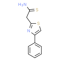 ChemSpider 2D Image | 2-(4-Phenyl-1,3-thiazol-2-yl)ethanethioamide | C11H10N2S2