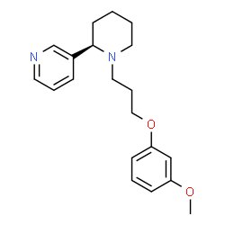 ChemSpider 2D Image | 3-{(2R)-1-[3-(3-Methoxyphenoxy)propyl]-2-piperidinyl}pyridine | C20H26N2O2