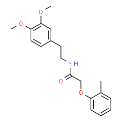 ChemSpider 2D Image | N-[2-(3,4-Dimethoxyphenyl)ethyl]-2-(2-methylphenoxy)acetamide | C19H23NO4