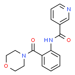 ChemSpider 2D Image | N-[2-(4-Morpholinylcarbonyl)phenyl]nicotinamide | C17H17N3O3