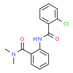 ChemSpider 2D Image | 2-[(2-Chlorobenzoyl)amino]-N,N-dimethylbenzamide | C16H15ClN2O2