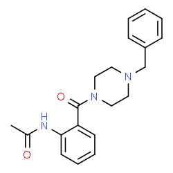 ChemSpider 2D Image | N-{2-[(4-Benzyl-1-piperazinyl)carbonyl]phenyl}acetamide | C20H23N3O2