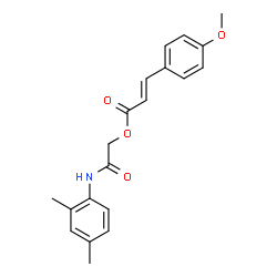 ChemSpider 2D Image | 2-[(2,4-Dimethylphenyl)amino]-2-oxoethyl (2E)-3-(4-methoxyphenyl)acrylate | C20H21NO4