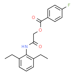 ChemSpider 2D Image | 2-[(2,6-Diethylphenyl)amino]-2-oxoethyl 4-fluorobenzoate | C19H20FNO3