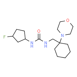 ChemSpider 2D Image | 1-(3-Fluorocyclopentyl)-3-{[1-(4-morpholinyl)cyclohexyl]methyl}urea | C17H30FN3O2