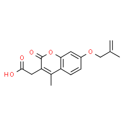 ChemSpider 2D Image | 2-(4-methyl-7-((2-methylallyl)oxy)-2-oxo-2H-chromen-3-yl)acetic acid | C16H16O5