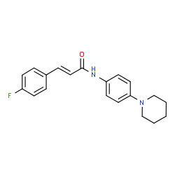 ChemSpider 2D Image | (2E)-3-(4-Fluorophenyl)-N-[4-(1-piperidinyl)phenyl]acrylamide | C20H21FN2O
