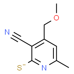 ChemSpider 2D Image | 3-Cyano-4-(methoxymethyl)-6-methyl-2-pyridinethiolate | C9H9N2OS
