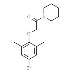 ChemSpider 2D Image | 2-(4-Bromo-2,6-dimethylphenoxy)-1-(1-piperidinyl)ethanone | C15H20BrNO2