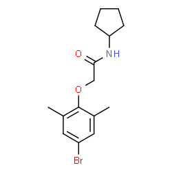 ChemSpider 2D Image | 2-(4-Bromo-2,6-dimethylphenoxy)-N-cyclopentylacetamide | C15H20BrNO2
