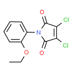 ChemSpider 2D Image | 3,4-Dichloro-1-(2-ethoxyphenyl)-1H-pyrrole-2,5-dione | C12H9Cl2NO3