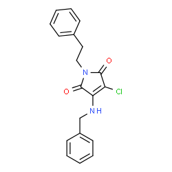 ChemSpider 2D Image | 3-(Benzylamino)-4-chloro-1-(2-phenylethyl)-1H-pyrrole-2,5-dione | C19H17ClN2O2