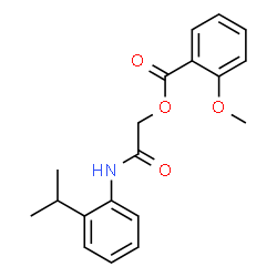 ChemSpider 2D Image | 2-[(2-Isopropylphenyl)amino]-2-oxoethyl 2-methoxybenzoate | C19H21NO4