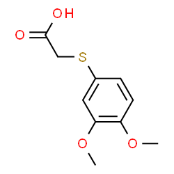 ChemSpider 2D Image | [(3,4-Dimethoxyphenyl)sulfanyl]acetic acid | C10H12O4S