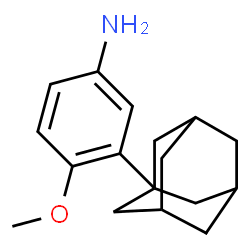 ChemSpider 2D Image | 3-(Adamantan-1-yl)-4-methoxyaniline | C17H23NO