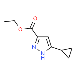 ChemSpider 2D Image | Ethyl 5-cyclopropyl-1H-pyrazole-3-carboxylate | C9H12N2O2