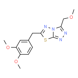 ChemSpider 2D Image | 6-(3,4-Dimethoxybenzyl)-3-(methoxymethyl)[1,2,4]triazolo[3,4-b][1,3,4]thiadiazole | C14H16N4O3S