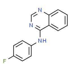 ChemSpider 2D Image | N-(4-Fluorophenyl)-4-quinazolinamine | C14H10FN3