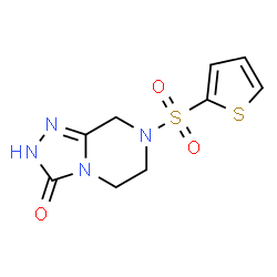 ChemSpider 2D Image | 7-(2-Thienylsulfonyl)-5,6,7,8-tetrahydro[1,2,4]triazolo[4,3-a]pyrazin-3(2H)-one | C9H10N4O3S2