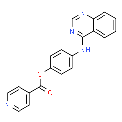 ChemSpider 2D Image | 4-(4-Quinazolinylamino)phenyl isonicotinate | C20H14N4O2