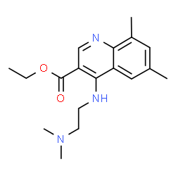ChemSpider 2D Image | Ethyl 4-{[2-(dimethylamino)ethyl]amino}-6,8-dimethyl-3-quinolinecarboxylate | C18H25N3O2