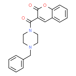 ChemSpider 2D Image | 3-(4-Benzyl-piperazine-1-carbonyl)-chromen-2-one | C21H20N2O3