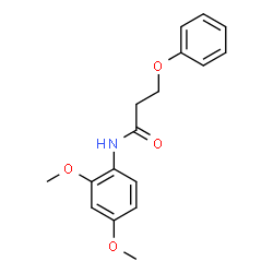 ChemSpider 2D Image | N-(2,4-Dimethoxyphenyl)-3-phenoxypropanamide | C17H19NO4