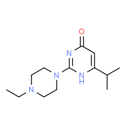 ChemSpider 2D Image | 2-(4-Ethylpiperazin-1-yl)-6-isopropylpyrimidin-4-ol | C13H22N4O