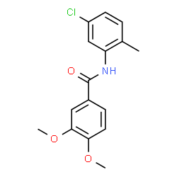 ChemSpider 2D Image | N-(5-Chloro-2-methylphenyl)-3,4-dimethoxybenzamide | C16H16ClNO3