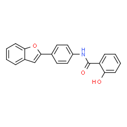 ChemSpider 2D Image | N-[4-(1-Benzofuran-2-yl)phenyl]-2-hydroxybenzamide | C21H15NO3