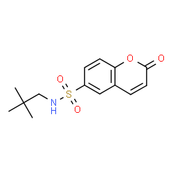 ChemSpider 2D Image | N-(2,2-Dimethylpropyl)-2-oxo-2H-chromene-6-sulfonamide | C14H17NO4S