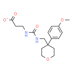 ChemSpider 2D Image | 3-[({[4-(4-Methoxyphenyl)tetrahydro-2H-pyran-4-yl]methyl}carbamoyl)amino]propanoate | C17H23N2O5