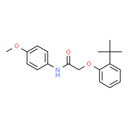 ChemSpider 2D Image | 2-(2-tert-butylphenoxy)-N-(4-methoxyphenyl)acetamide | C19H23NO3
