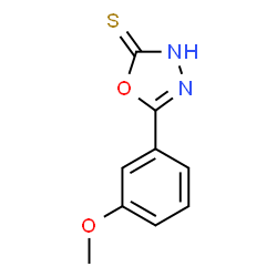 ChemSpider 2D Image | 5-(3-Methoxyphenyl)-1,3,4-oxadiazole-2(3H)-thione | C9H8N2O2S