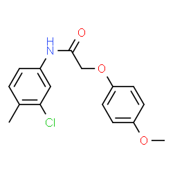 ChemSpider 2D Image | N-(3-Chloro-4-methylphenyl)-2-(4-methoxyphenoxy)acetamide | C16H16ClNO3