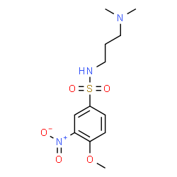 ChemSpider 2D Image | N-[3-(Dimethylamino)propyl]-4-methoxy-3-nitrobenzenesulfonamide | C12H19N3O5S
