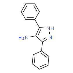 ChemSpider 2D Image | 3,5-Diphenyl-1H-pyrazol-4-amine | C15H13N3