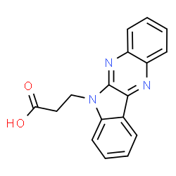 ChemSpider 2D Image | 3-{indolo[2,3-b]quinoxalin-6-yl}propanoic acid | C17H13N3O2