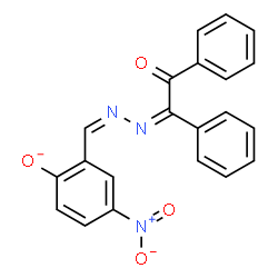 ChemSpider 2D Image | 4-Nitro-2-{(Z)-[(2Z)-(2-oxo-1,2-diphenylethylidene)hydrazono]methyl}phenolate | C21H14N3O4