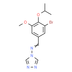 ChemSpider 2D Image | 1-(3-Bromo-4-isopropoxy-5-methoxyphenyl)-N-(4H-1,2,4-triazol-4-yl)methanimine | C13H15BrN4O2