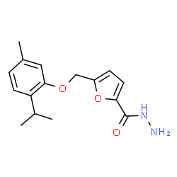 ChemSpider 2D Image | 5-[(2-Isopropyl-5-methylphenoxy)methyl]-2-furohydrazide | C16H20N2O3