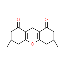ChemSpider 2D Image | 3,3,6,6-Tetramethyl-3,4,5,6,7,9-hexahydro-2H-xanthene-1,8-dione | C17H22O3
