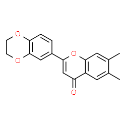 ChemSpider 2D Image | 2-(2,3-Dihydro-1,4-benzodioxin-6-yl)-6,7-dimethyl-4H-chromen-4-one | C19H16O4