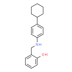 ChemSpider 2D Image | 2-{[(4-Cyclohexylphenyl)amino]methyl}phenol | C19H23NO