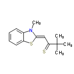 InChI=1/C14H17NS2/c1-14(2,3)12(16)9-13-15(4)10-7-5-6-8-11(10)17-13/h5-9H,1-4H3/b13-9-