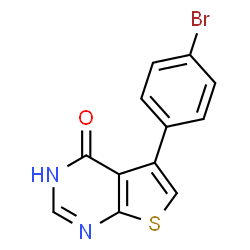 ChemSpider 2D Image | 5-(4-BROMOPHENYL)THIENO(2,3-D)PYRIMIDIN-4(3H)-ONE | C12H7BrN2OS