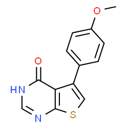 ChemSpider 2D Image | 5-(4-Methoxyphenyl)thieno[2,3-d]pyrimidin-4(3H)-one | C13H10N2O2S
