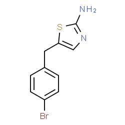 ChemSpider 2D Image | 5-(4-Bromo-benzyl)-thiazol-2-ylamine | C10H9BrN2S